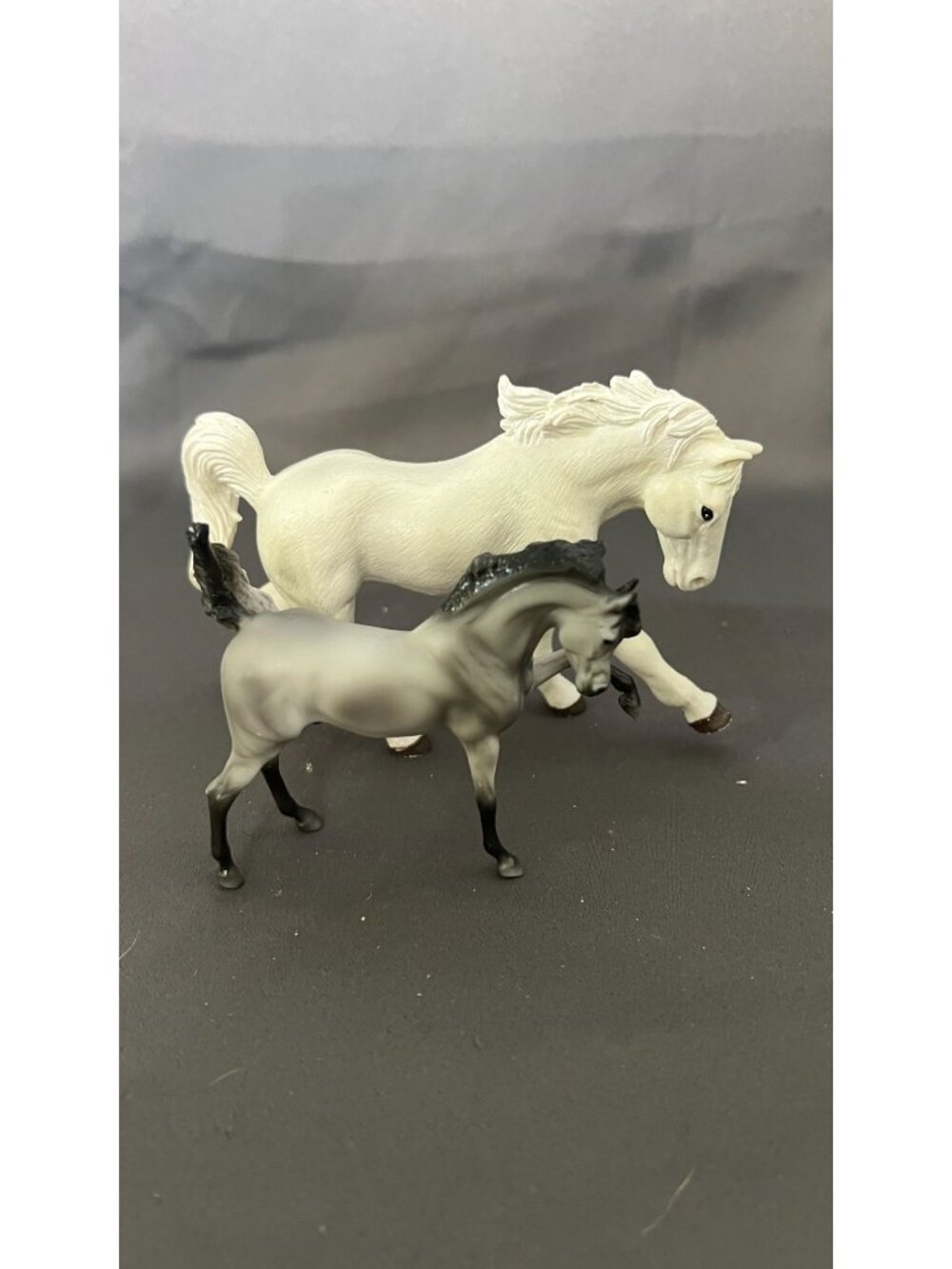 Breyer Horse Toy Models Arabian White & Gray Figurines Collectible